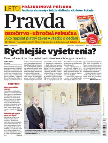 Obálka e-magazínu Pravda 1. 8. 2018