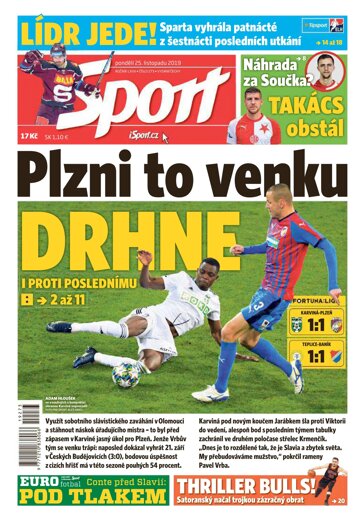 Obálka e-magazínu Sport 25.11.2019