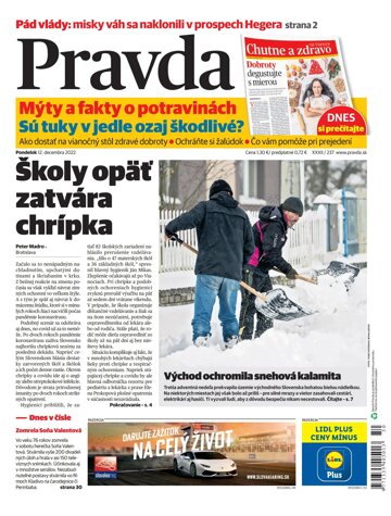 Obálka e-magazínu Pravda 12. 12. 2022