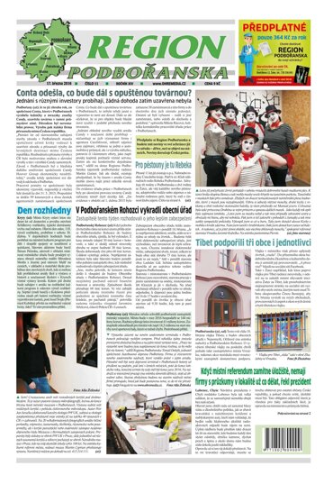 Obálka e-magazínu Region Podbořanska 11/2016