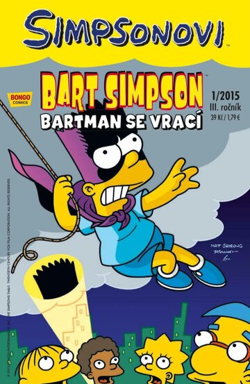 Obálka e-magazínu Bart Simpson 1/2015: Bartman se vrací