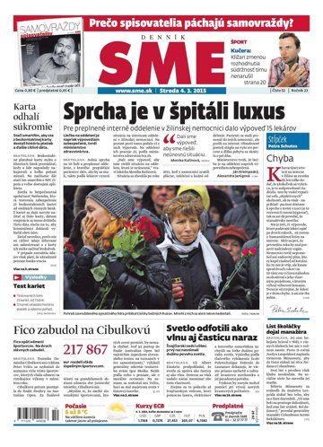 Obálka e-magazínu SME 4.3.2015