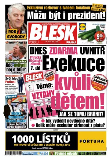 Obálka e-magazínu Blesk 16.3.2015