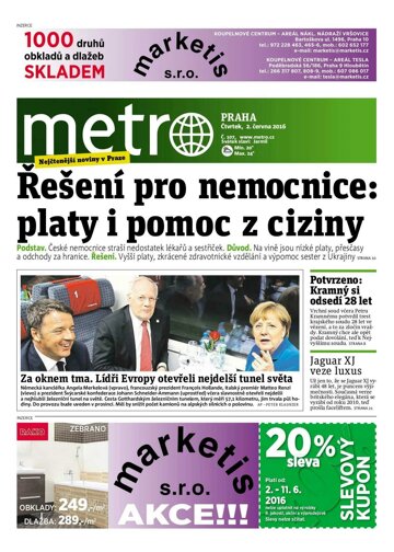 Obálka e-magazínu deník METRO 2.6.2016