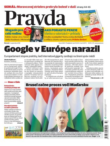 Obálka e-magazínu Pravda 13.9.2018