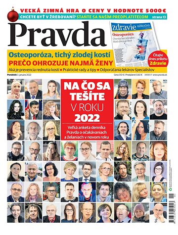 Obálka e-magazínu Pravda Dennik 3. 1. 2021