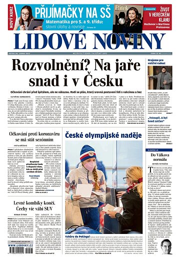 Obálka e-magazínu Lidové noviny 28.1.2022