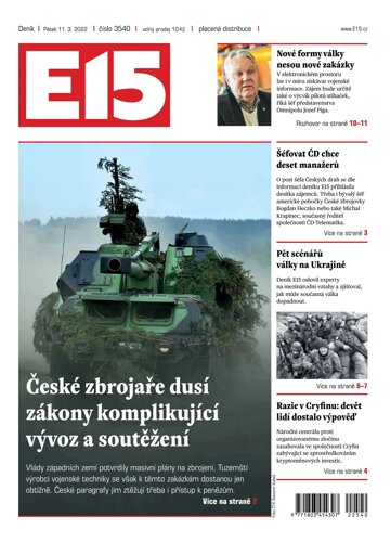 Obálka e-magazínu E15 11.3.2022