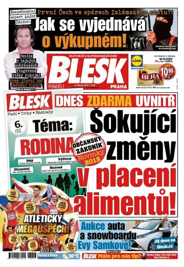 Obálka e-magazínu Blesk 9.3.2015