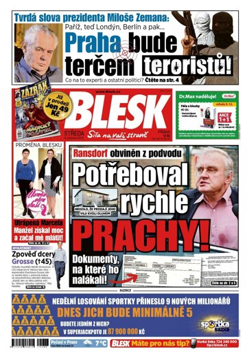 Obálka e-magazínu Blesk 9.12.2015