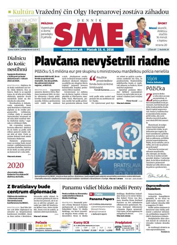 Obálka e-magazínu SME 15.4.2016