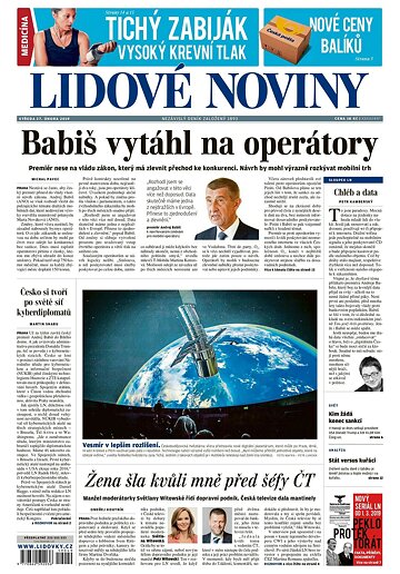 Obálka e-magazínu Lidové noviny 27.2.2019