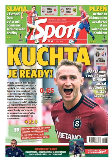 Obálka e-magazínu Sport 31.8.2023