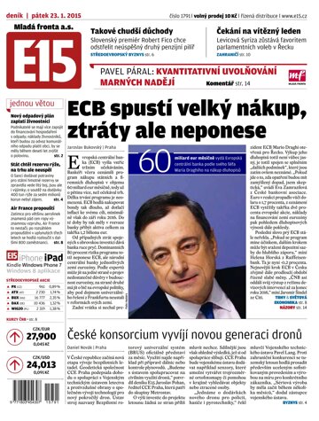 Obálka e-magazínu E15 23.1.2015