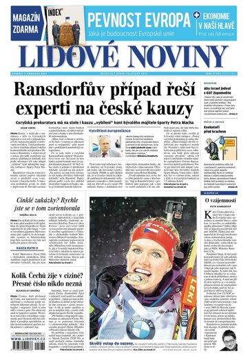 Obálka e-magazínu Lidové noviny 7.12.2015