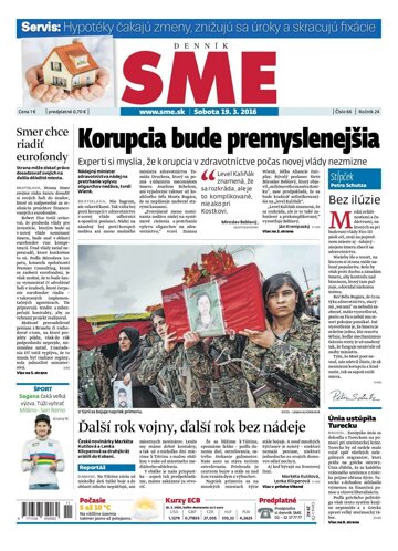 Obálka e-magazínu SME 19.3.2016