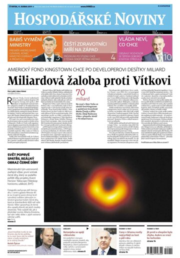 Obálka e-magazínu Hospodářské noviny 072 - 11.4.2019