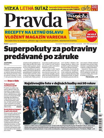 Obálka e-magazínu Pravda 9. 8. 2019