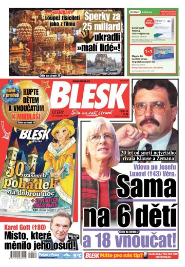 Obálka e-magazínu Blesk 26.11.2019