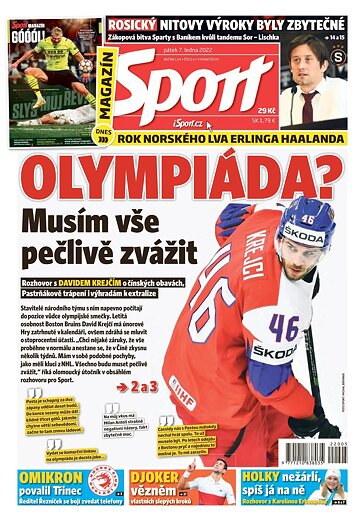 Obálka e-magazínu Sport 7.1.2022