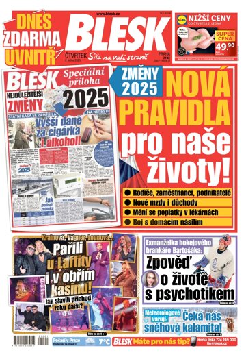 Obálka e-magazínu Blesk 2.1.2025