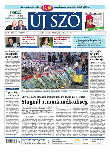 Obálka e-magazínu Új Szó 21.2.2015