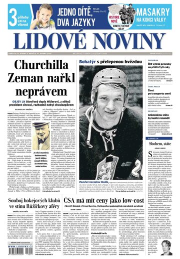 Obálka e-magazínu Lidové noviny 18.4.2015