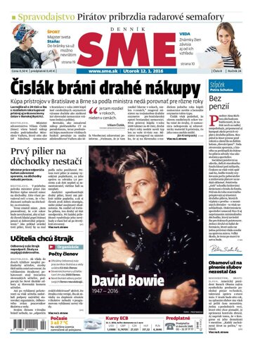 Obálka e-magazínu SME 12.1.2016