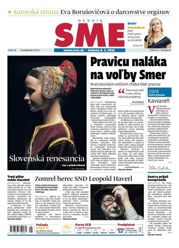 Obálka e-magazínu SME 6.2.2016