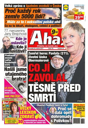 Obálka e-magazínu AHA! 23.1.2017