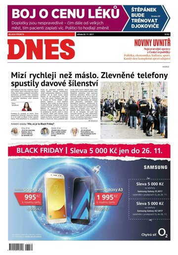 Obálka e-magazínu MF Dnes 22.11.2017