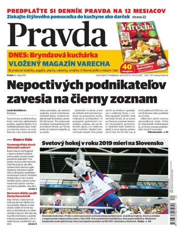 Obálka e-magazínu Pravda 15. 5. 2015