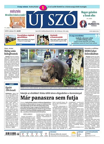 Obálka e-magazínu Új Szó 15.6.2015