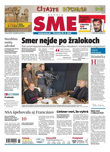 Obálka e-magazínu SME 25.6.2015