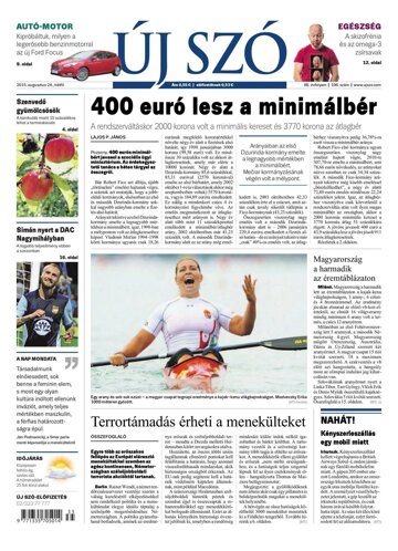 Obálka e-magazínu Új Szó 24.8.2015