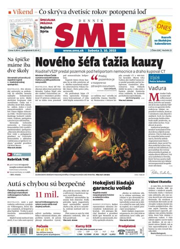 Obálka e-magazínu SME 3.10.2015