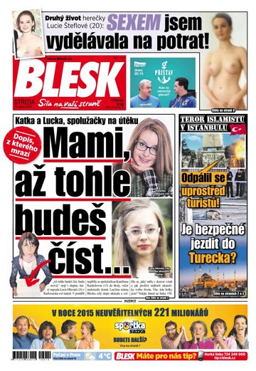 Obálka e-magazínu Blesk 13.1.2016