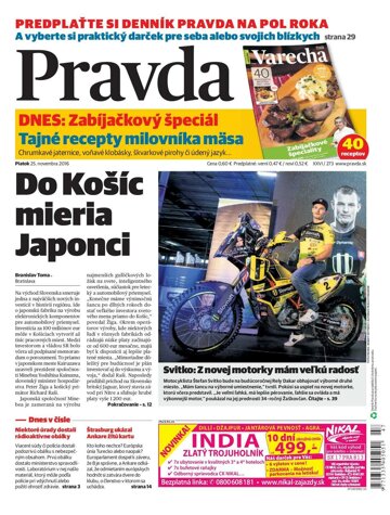 Obálka e-magazínu Pravda 25.11.2016