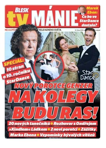 Obálka e-magazínu Blesk Tv manie 12.10.2019