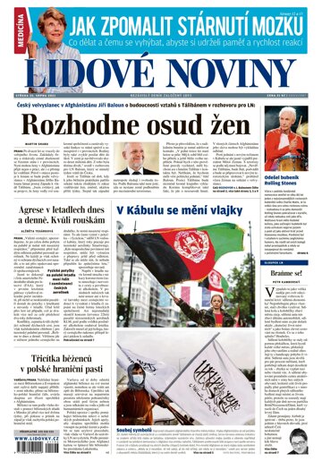 Obálka e-magazínu Lidové noviny 25.8.2021