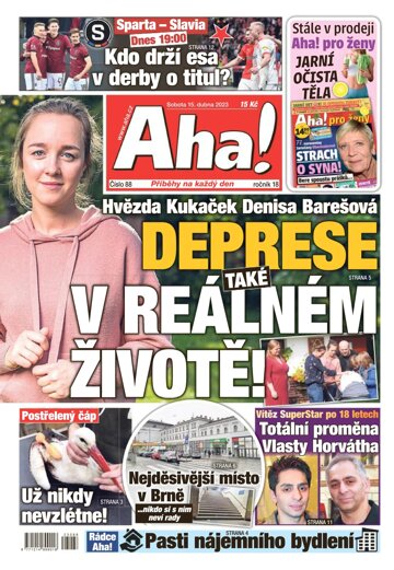 Obálka e-magazínu AHA! 15.4.2023