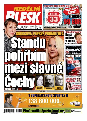 Obálka e-magazínu Nedělní Blesk 26.4.2015