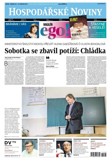 Obálka e-magazínu Hospodářské noviny 103 - 29.5.2015