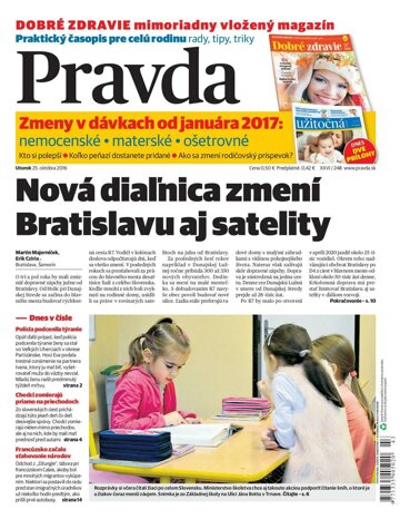 Obálka e-magazínu Pravda 25. 10. 2016