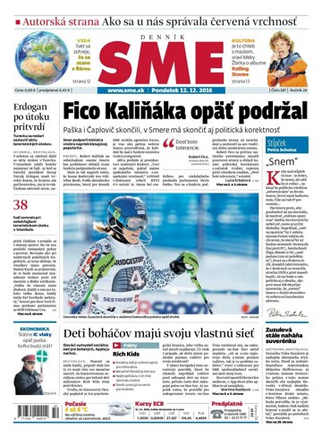 Obálka e-magazínu SME 12/12//2016