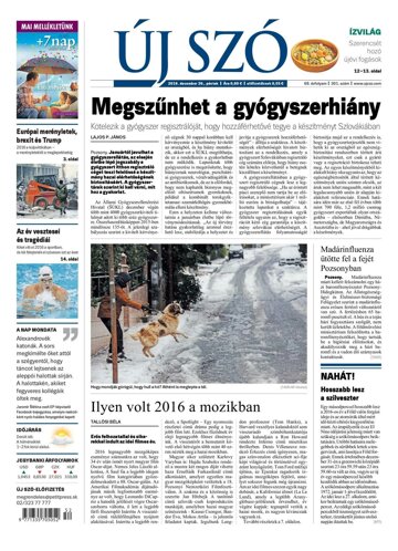 Obálka e-magazínu Új Szó 30.12.2016