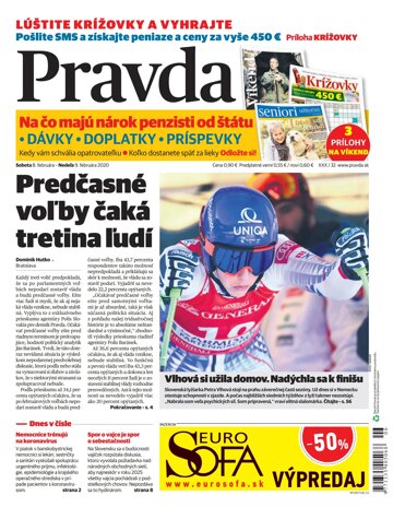 Obálka e-magazínu Pravda 8. 2. 2020