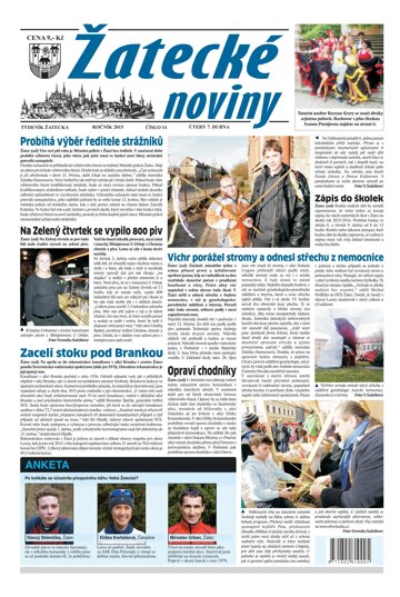 Obálka e-magazínu Žatecké noviny 14/2015