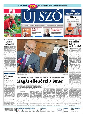 Obálka e-magazínu Új Szó 21.5.2015