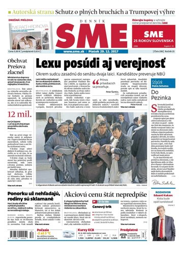 Obálka e-magazínu SME 29.12.2017